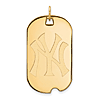 14kt Yellow Gold New York Yankees Large Dog Tag