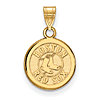 10kt Yellow Gold 1/2in Boston Red Sox Disc Pendant