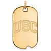 University of Southern California Dog Tag Large 14k Yellow Gold