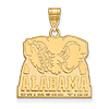 14kt Yellow Gold 3/4in University of Alabama Big Al Pendant