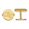 14k Yellow Gold Round Georgia Tech Cuff Links