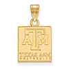 10kt Yellow Gold 1/2in Texas A&M University Tablet Pendant