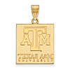 14kt Yellow Gold 3/4in Texas A&M University Tablet Pendant