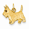 14kt Yellow Gold 3-D Scottie Dog Charm