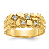 10k Yellow Gold Men's .31 ct tw Diamond Nugget Ring