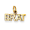 14kt Yellow Gold Polished Brat Charm