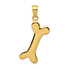 14k Yellow Gold Dog Bone Pendant 7/8in