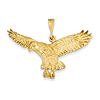 14kt Yellow Gold 7/8in Wide Eagle Pendant