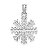 14k White Gold 3-D Snowflake Pendant 1/2in