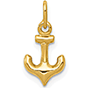 14kt Yellow Gold 3/8in 3-D Anchor Charm