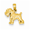 14kt Yellow Gold 1/2in Schnauzer Dog Charm