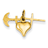 14kt Gold 3/8in Faith, Hope and Charity Charm