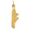 14k Yellow Gold 3-D Cruise Ship Charm 7/8in