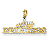 14k Yellow Gold #1 Princess Pendant