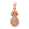 14k Rose Gold Polished 3D Pineapple Pendant 1/2in