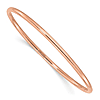 14k Rose Gold 8in Classic Slip-on Bangle Bracelet 3mm