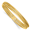 14k Yellow Gold Three Strand Mesh Stretch Bracelet