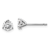 14k White Gold 3/4 ct 3 Prong Certified Lab Grown Diamond Stud Earrings