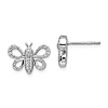 14k White Gold 1/4 ct tw Diamond Bee Earrings