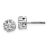 14k White Gold 5/8 ct tw Diamond Cluster Screwback Earrings