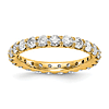 14k Yellow Gold 2 ct True Origin Created Diamond Eternity Ring