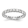 14k White Gold 3 ct True Origin Created Diamond Eternity Ring