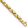 14k Yellow Gold Italian Triangle Stampato Bracelet 7.5in