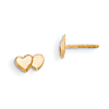 14kt Yellow Gold Madi K Double Heart Earrings