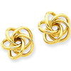 14kt Yellow Gold Five-Ring Fancy Love Knot Earrings