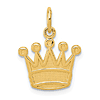 14k Yellow Gold King's Crown Charm 1/2in