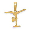 14k Yellow Gold Gymnast Pendant 1/2in