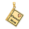 14k Yellow Gold Dearest Mom Book Pendant