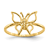 14k Yellow Gold Butterfly Ring