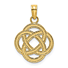 14k Yellow Gold Celtic Eternity Knot Circle Charm 1/2in