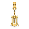 14k Yellow Gold Wine Opener Pendant