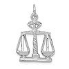 14k White Gold Scales Of Justice Pendant 7/8in