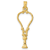 14k Yellow Gold 3-D Stethoscope Pendant