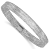 14k White Gold Slip-on Flat Mesh Bangle Bracelet