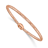 14k Rose Gold Italian Stretch Mesh Bracelet 7in