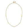 14k Yello Gold Graduated Oval Disc Station Choker Necklace