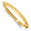 14k Yellow Gold Polished Hinged Knife Edge Bangle Bracelet