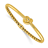 14k Yellow Gold Hollow Knot Hinged Bangle Bracelet