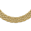 14k Yellow Gold Italian Braided Mesh Necklace 18in