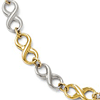 14k Two-tone Gold Infinity Charm Bracelet 7 1/4in