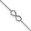 14k White Gold Infinity Symbol Anklet