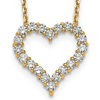 14k Yellow Gold 1 ct True Origin Lab Grown Diamond Heart Necklace