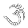 14k White Gold 3/8 ct tw Diamond Om Pendant Slide