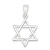  Sterling Silver 3/4in Polished Star Of David Charm