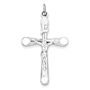 Sterling Silver 1 1/2in Tapered Hollow INRI Crucifix