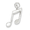 Sterling Silver Polished Music Notes Charm